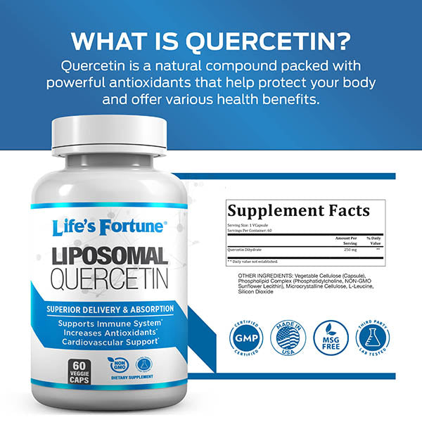 Liposomal Quercetin 250 mg 60 Veggie Caps