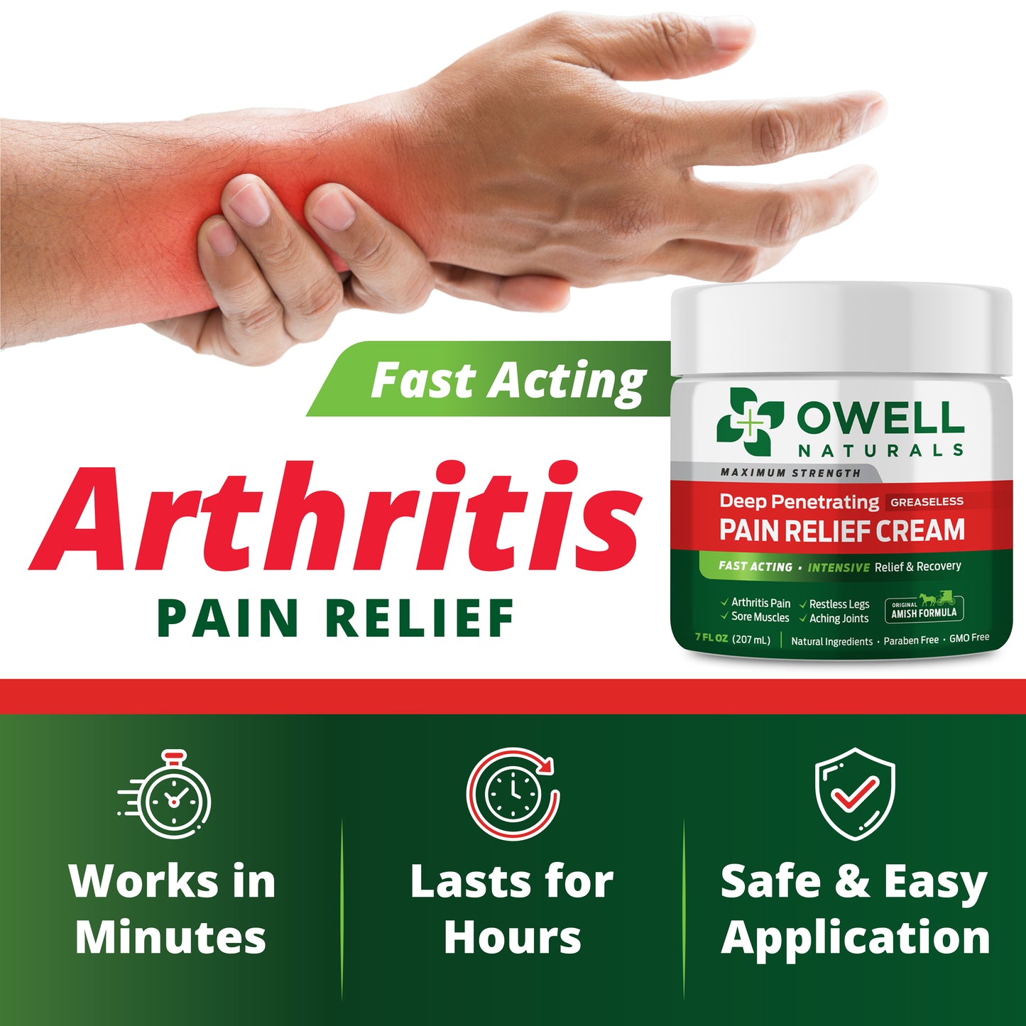 Deep Penetrating Greaseless Pain Relief Cream