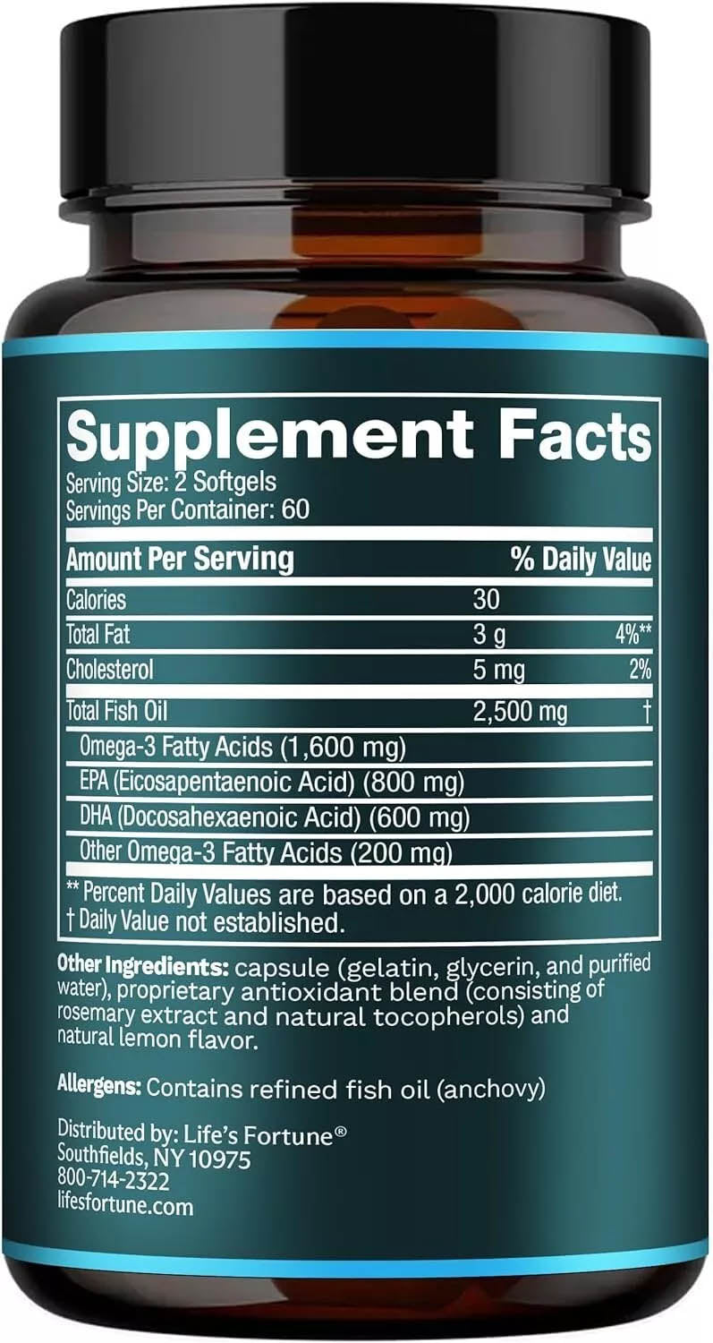 Triple Strength Omega 3 Fish Oil 2500 mg