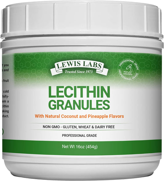 Lewis Labs Lecithin Granules Supplement | Natural Soy Lecithin Powder, 16 oz