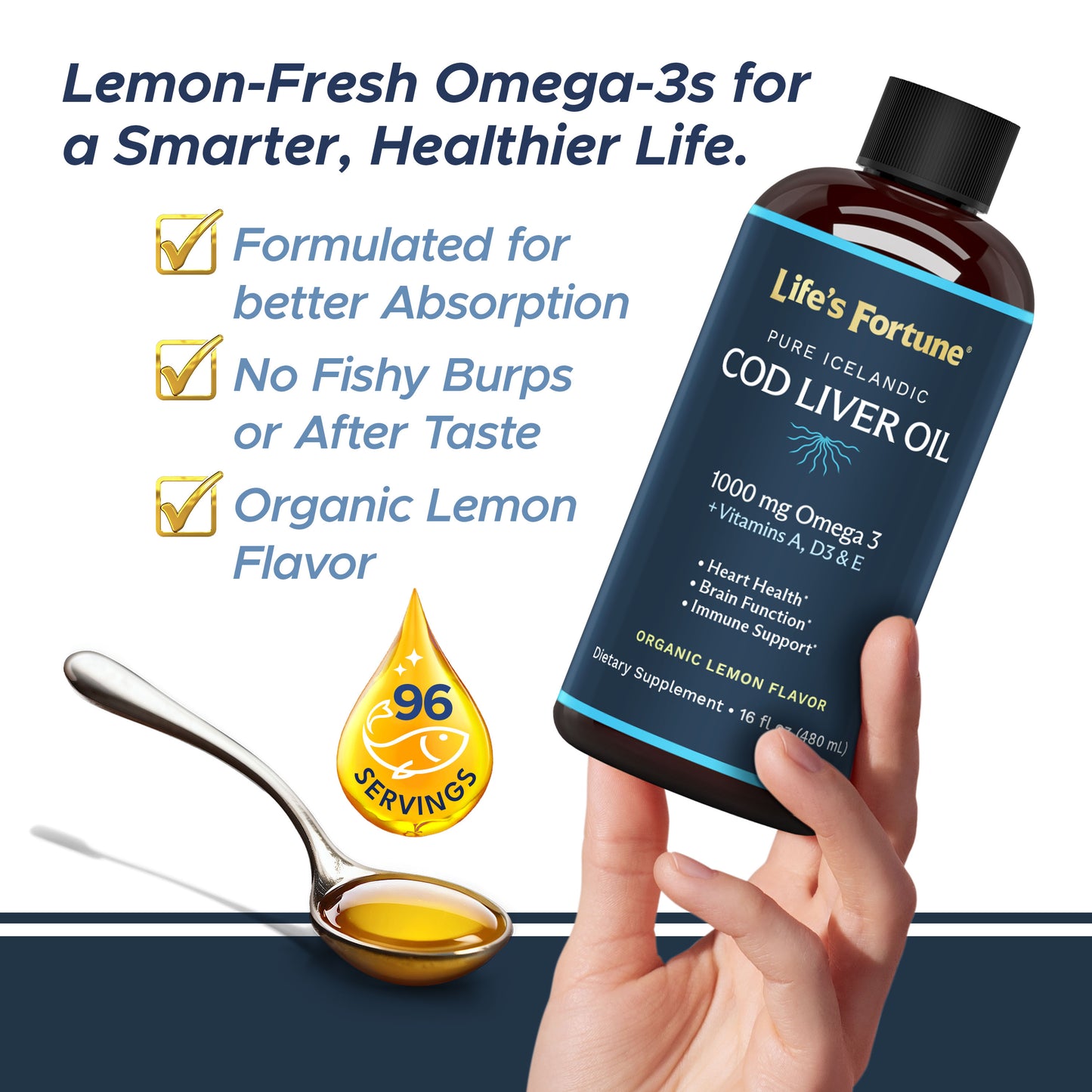 Icelandic Cod Liver Oil - Organic Lemon Flavor