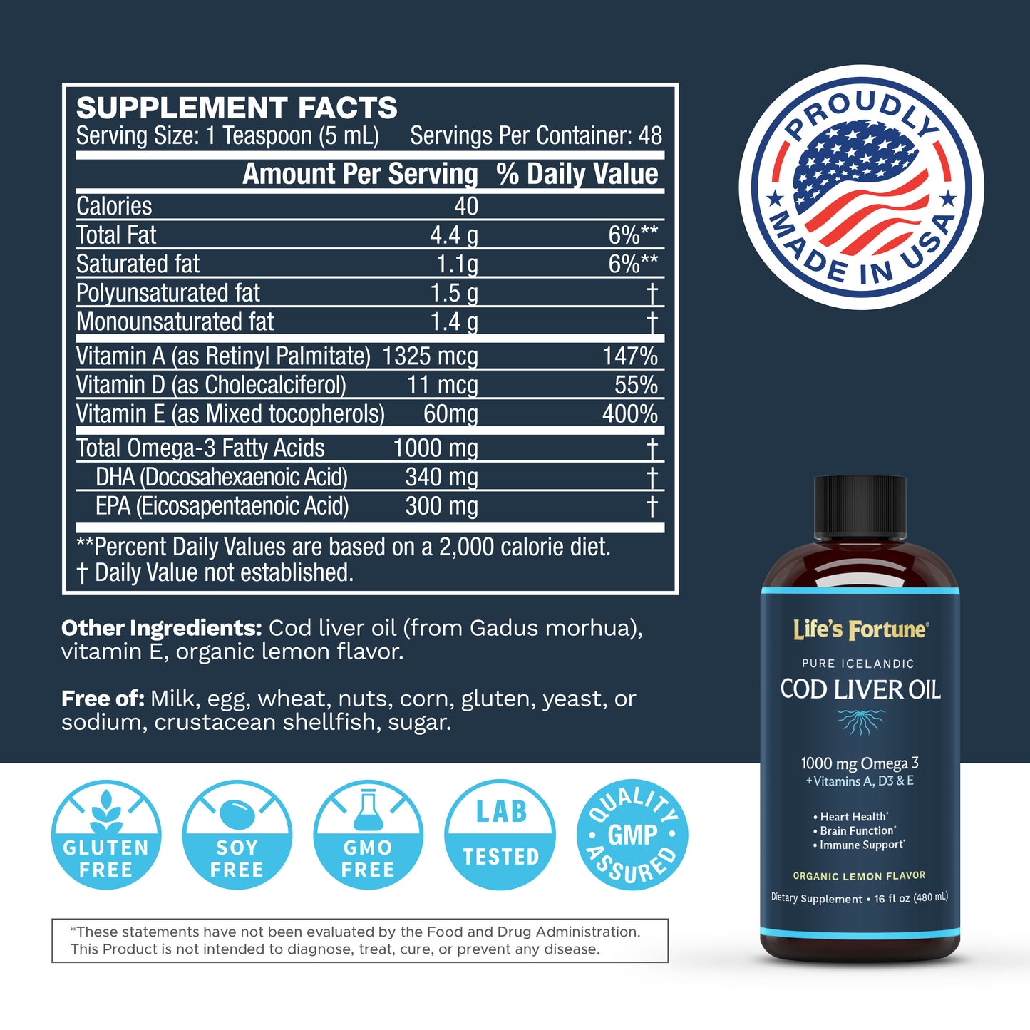 Icelandic Cod Liver Oil - Organic Lemon Flavor