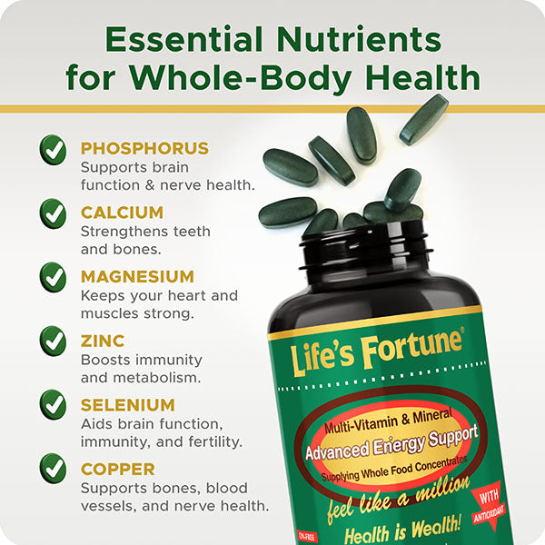 Life's Fortune Multivitamin & Mineral - Energy Booster, tablets