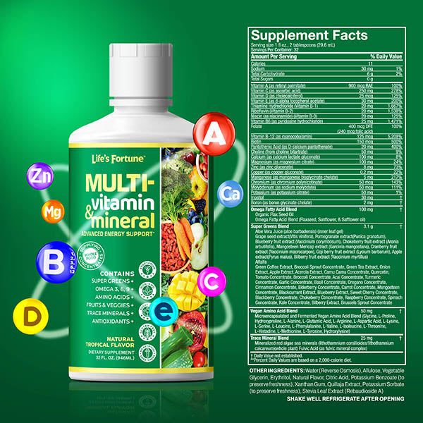 Life's Fortune Multivitamin for Women & Men, Liquid 32oz