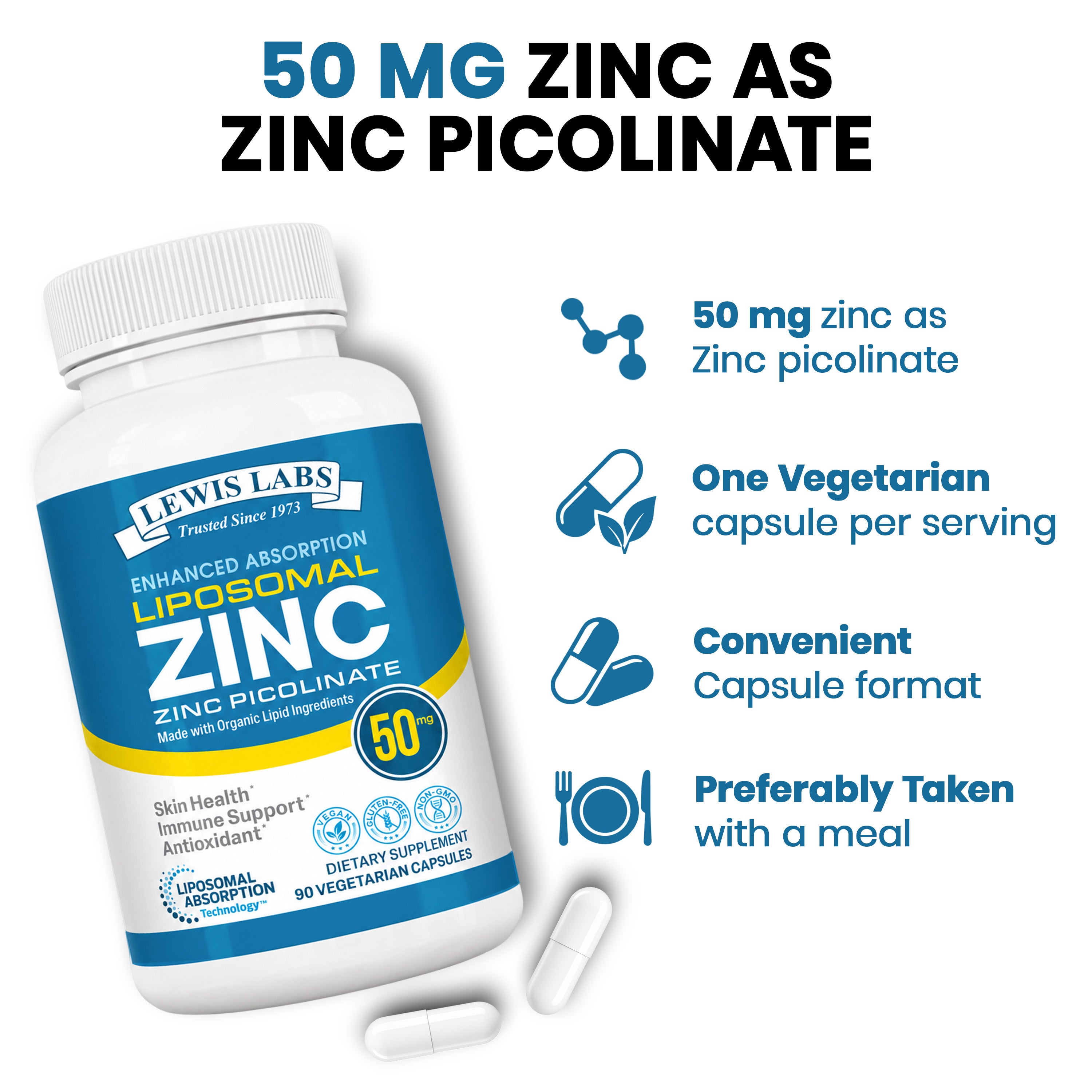Life's Fortune Liposomal Zinc 50mg & Copper