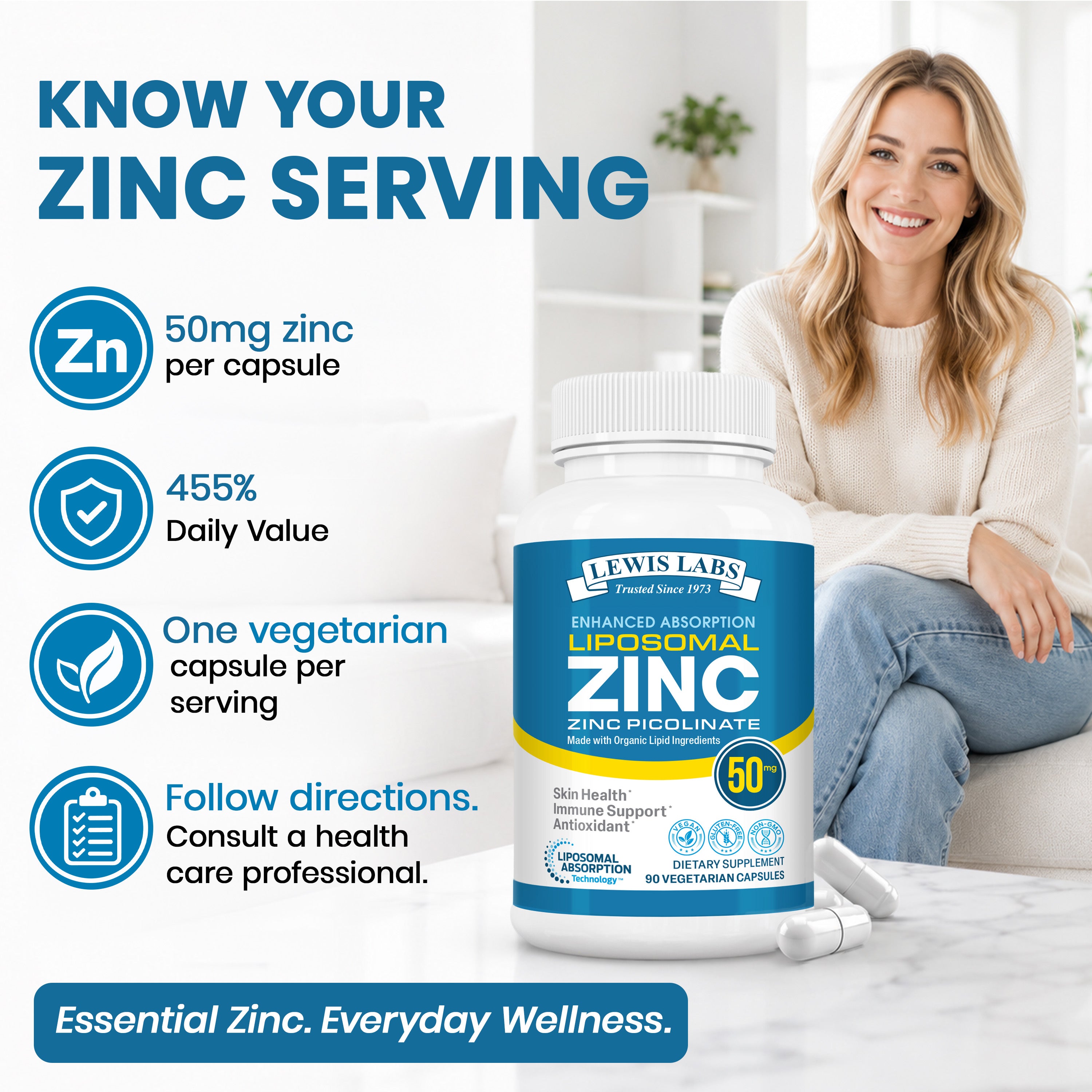 Life's Fortune Liposomal Zinc 50mg & Copper
