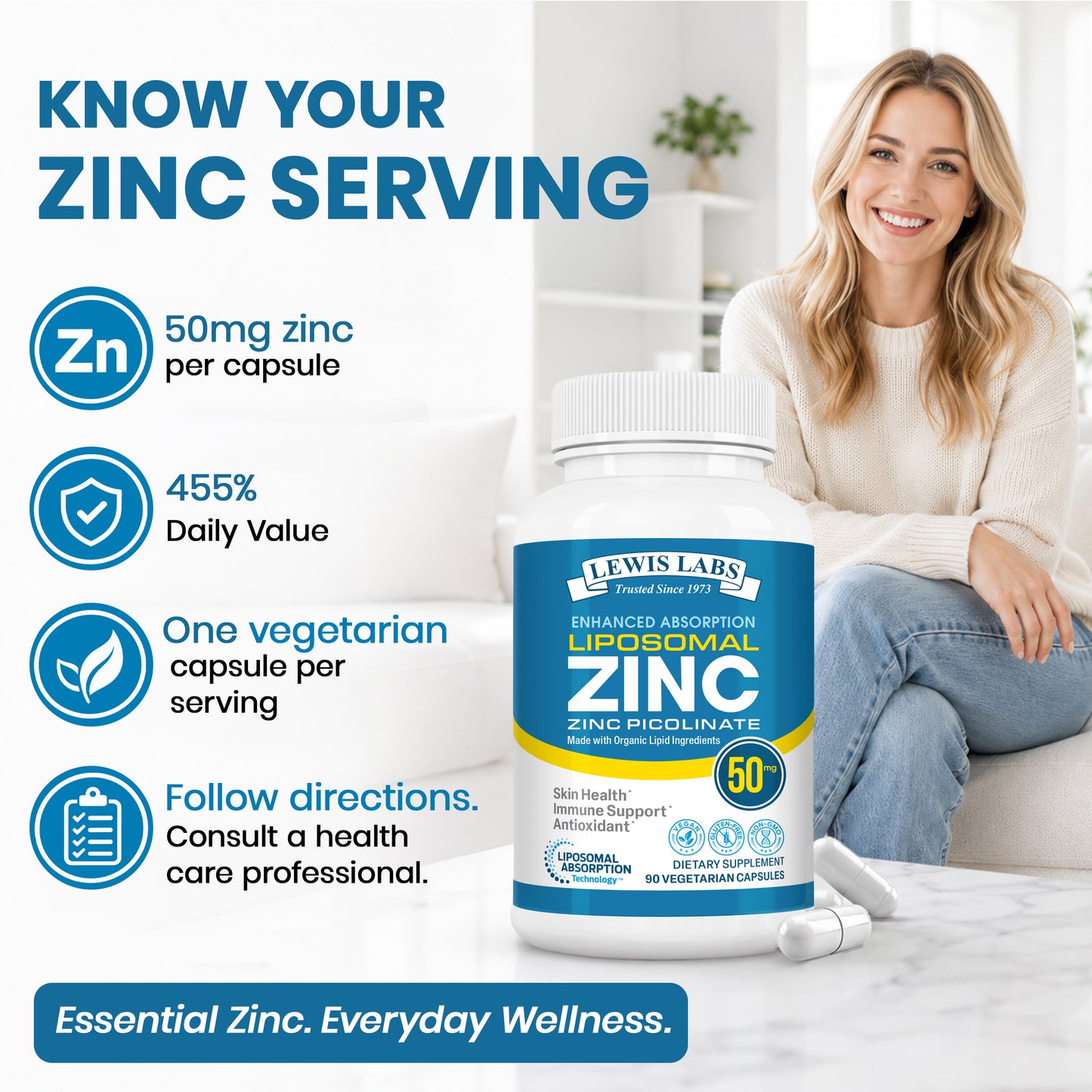 Life's Fortune Liposomal Zinc 50mg & Copper