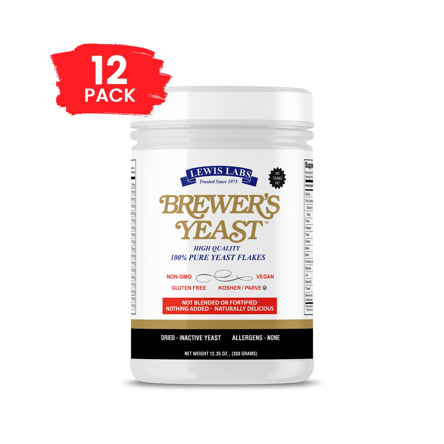 SPECIAL 12  BOTTLES Lewis Labs Brewer's Yeast™ Flakes
