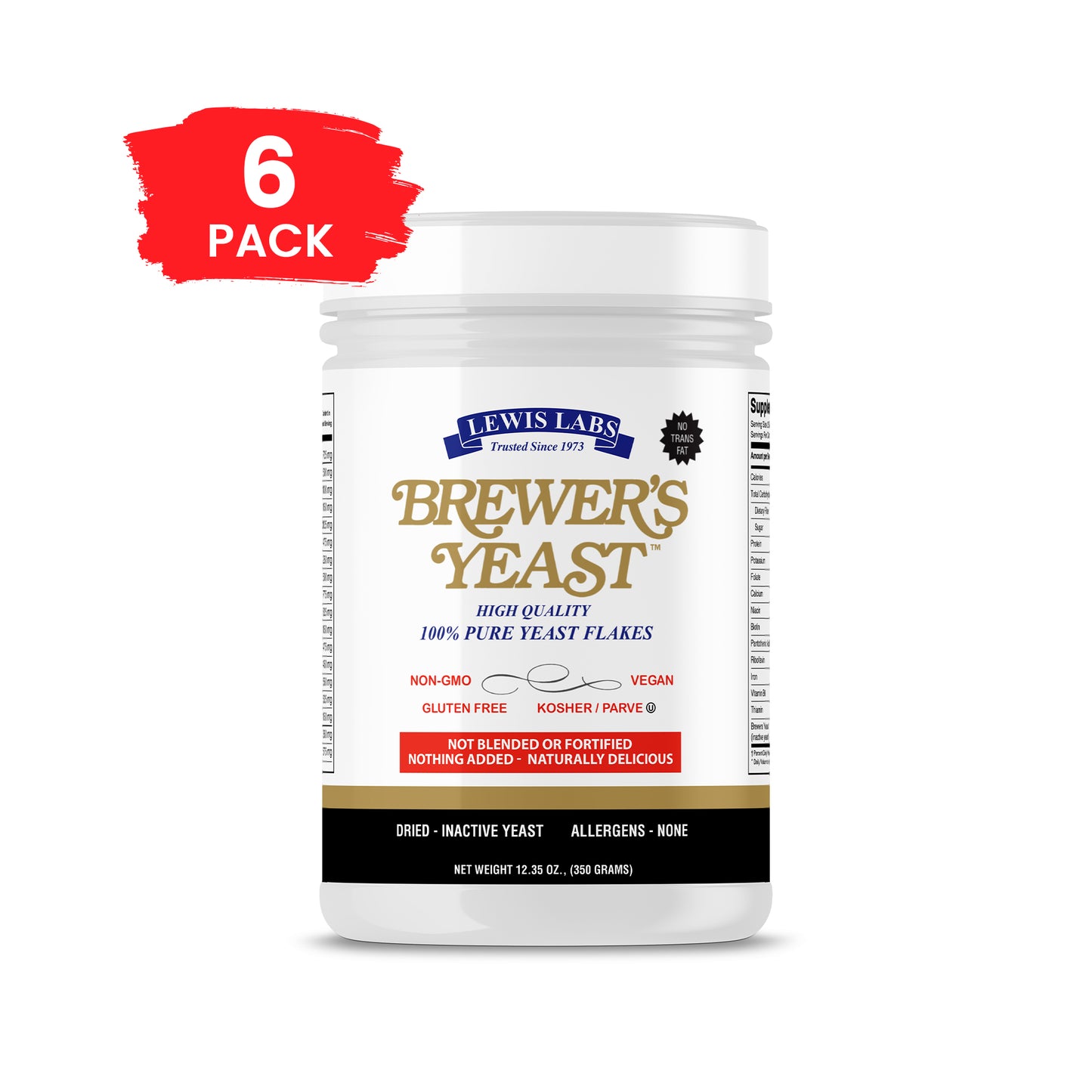 SPECIAL - 6 BOTTLES Lewis Labs Brewer's Yeast™ Flakes