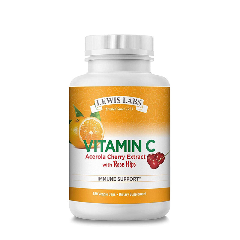 Vitamin C with Acerola Cherry and Rose Hips, 180 Veggie Caps